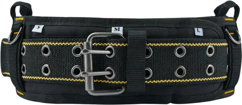 MELOTOUGH Cinturón de herramientas acolchado con asa de agarre Cinturón de trabajo de construcción con 4 anillos para enganchar con tirantes de