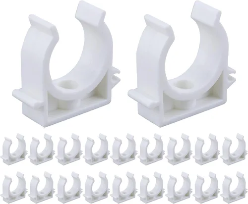 Miniatura 10 de Pinzas de tubo PEX de 1 pulgada, paquete de 20 perchas de tubo de 0.98 pulgadas (0.984 in), abrazaderas de tubo PEX, soporte de tubería de PVC