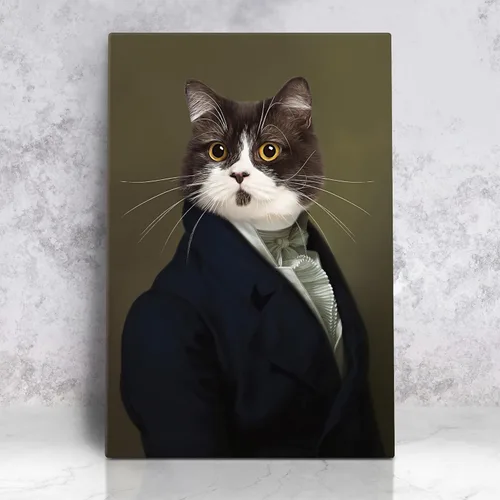 Miniatura 9 de Pintura personalizada para retratos de mascotas de perros y gatos, estilo renacentista sobre lienzo, retrato real de mascotas a partir de la foto