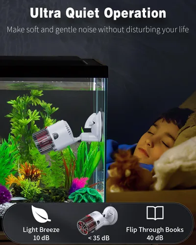 Miniatura 5 de Pawfly Acuario Wave Maker para peceras de hasta 150 galones, bomba de circulación ajustable de 2000 GPH con base de ventosa fuerte, bomba de agua