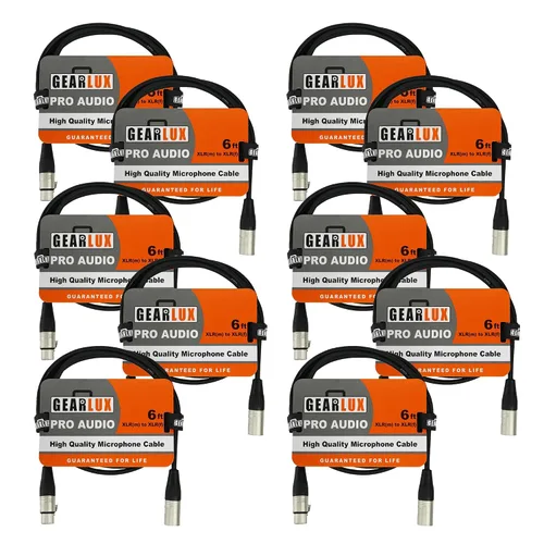 Miniatura 20 de Gearlux – Cable de micrófono XLR, completamente balanceado, macho a hembra, 25 pies - Paquete de 3