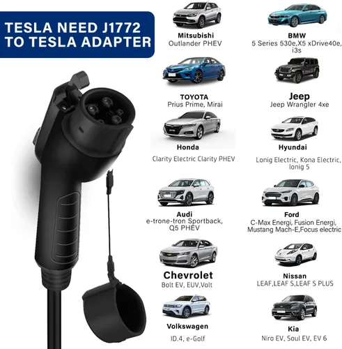 Miniatura 4 de Cargador EV de nivel 1+2, 16 amperios 110-240 V, cargadores eléctricos portátiles SAE J1772 para automóvil, estación de carga EV enchufable