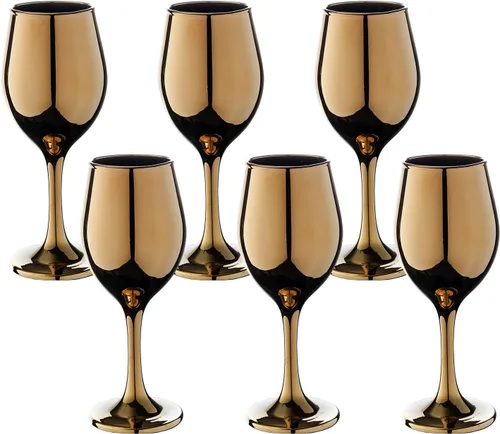 Miniatura 6 de Vikko Copas de vino negras de decoración: copas de tallo de 11 onzas, duraderas, aptas para lavavajillas, ideales para cata de vinos, juego de 6