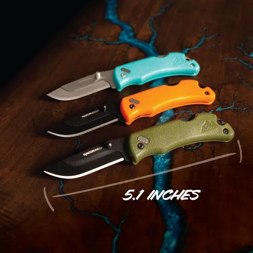 Miniatura 3 de Outdoor Edge Navaja de bolsillo plegable Razor, compacta de 2.2 pulgadas EDC con cuchillas reemplazables RazorSafe, perfecto para llevar a diario
