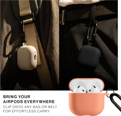 Miniatura 4 de Native Union Funda activa para AirPods 4 y AirPods 4 con cancelación activa de ruido, funda de silicona mate suave y sedosa con clip para fijar