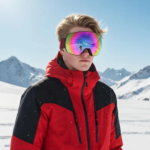 Miniatura 2 de OULAIQI Gafas de esquí de nieve, protección OTG UV400, anti niebla, esquí, patinaje, snowboard, gafas de snowboard para hombres, mujeres y jóvenes