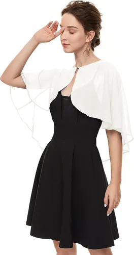Miniatura 3 de Chales de gasa suave para cubrir la capa de vestido de noche de boda, para mujer