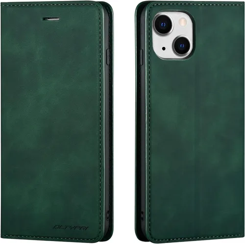 Miniatura 33 de QLTYPRI Funda para iPhone Air, Funda de piel sintética premium TPU parachoques con tarjetero Kickstand adsorción magnética oculta a prueba de golpes
