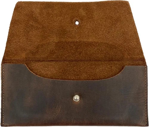 Miniatura 3 de Hide & Drink, Bolsa larga de utilidad hecha a mano de cuero de grano completo, elegante cartera para llevar y almacenar efectivo, monedas, tarjetas