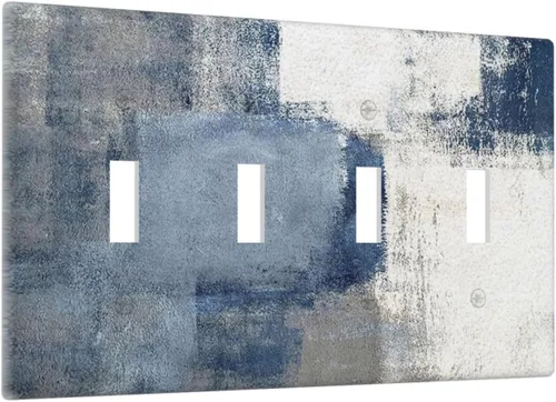 Miniatura 93 de Placa Decorativa de Pared Beige Boho de Mediados de Siglo Sol Abstracto 1-Gang Retro Años 70 Arte Geométrico Moderno con Arco Eléctrico Interruptor