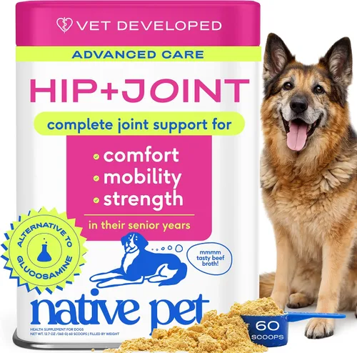 Miniatura 12 de Native Pet Advanced Care - Suplemento para cadera y articulaciones para perros - Apoya articulaciones, cartílago, músculos y tiene propiedades