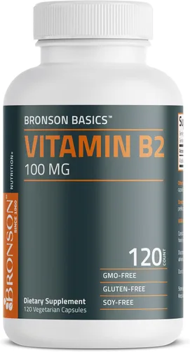 Miniatura 5 de Bronson Vitamina B2 100 mg sin OMG, 120 cápsulas vegetarianas