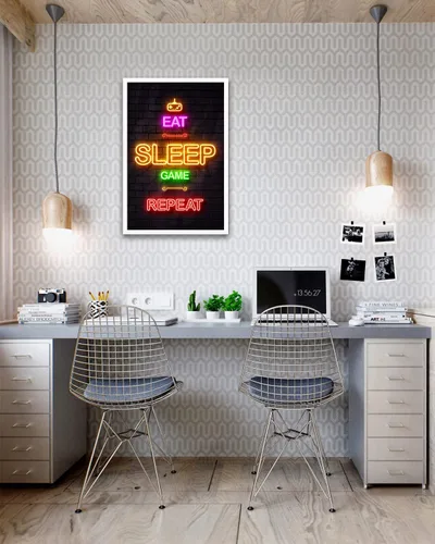 Miniatura 3 de LIFVEAN Pósteres de juegos para habitación de niños, decoración de pared para niños, decoración de dormitorio, póster de luz negra de videojuegos