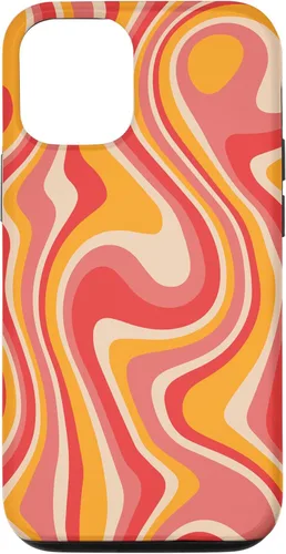 iPhone 12/12 Pro Retro Groovy Liquid Swirl Hippie 70's 80's Psychedelic Phone Case