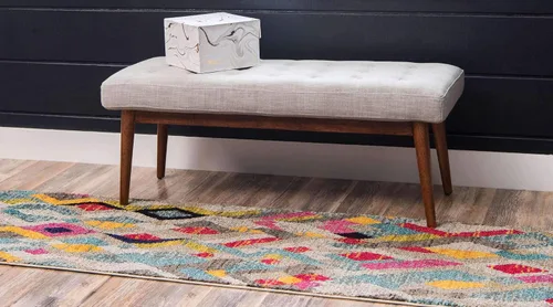 Miniatura 2 de Unique Loom Sedona Collection Southwestern, envejecida, sobreteñida, moderna, tribal, alfombra de área abstracta, 2 pies 2 pulgadas x 6 pies 7