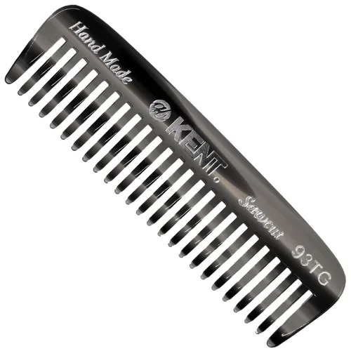 Kent 93T - Peine para barba de grafito negro para hombre, peine de dientes anchos para hombre, ideal para bigotes y barbas y vello facial, peines