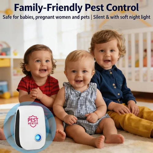 Miniatura 3 de Repelente ultrasónico de control de plagas, paquete de 10 unidades, repelente de ratones para interiores para arañas, insectos, cucarachas