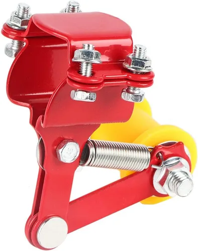 Miniatura 10 de Rodillo tensor de cadena ajustador de motocicleta, longitud de enlace universal modificada con pernos largos de respaldo (negro)