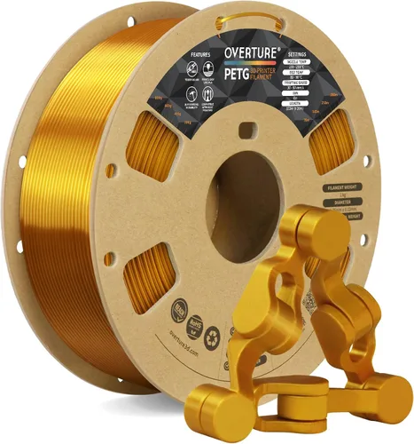Miniatura 18 de OVERTURE - Filamento PETG de 1/16 de pulgada (1.75 mm) para impresora 3D y FDM, bien enrollado, duradero, carrete de 4.4 libras, dureza firme