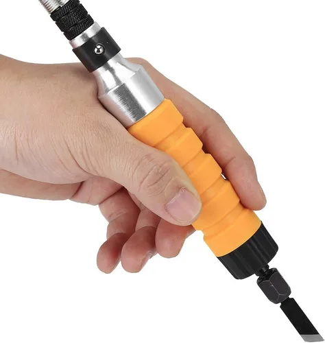 Miniatura 8 de Kits de cuchillos eléctricos para tallar carpintería, cincel para tallar carpintería, 5 cuchillas y tubo suave, herramienta de tallado de madera