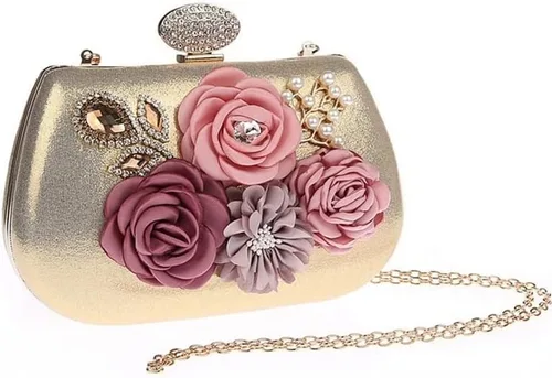 Miniatura 5 de Bolso de mano para mujer bolso de noche bolso de boda banquete fiesta bolso de mano dorado color A talla única talla única