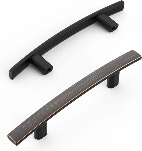 Miniatura 10 de Amerdeco - Paquete de 10 tiradores de oro cepillado de 3 pulgadas (76mm) para armarios de cocina, herrajes para gabinetes, tiradores de cocina
