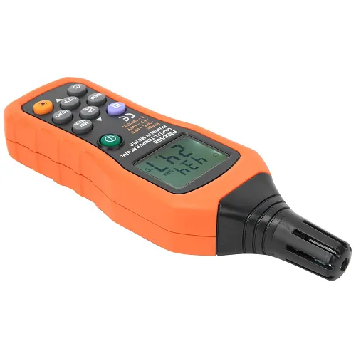 Miniatura 9 de Medidor digital de humedad y temperatura MS6508, termómetro portátil de mano, medidor de humedad, monitor con punto de rocío y bombilla húmeda