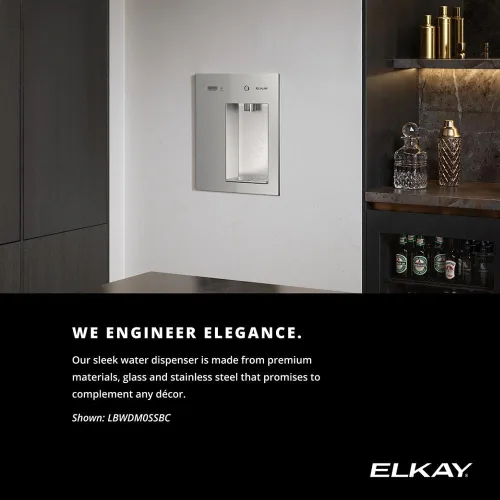 Miniatura 6 de Elkay Liv EZ - Dispensador de agua filtrada empotrado para montaje en pared - Alimentado por batería, Certificado NSF, Botón pulsador, Reduce plomo