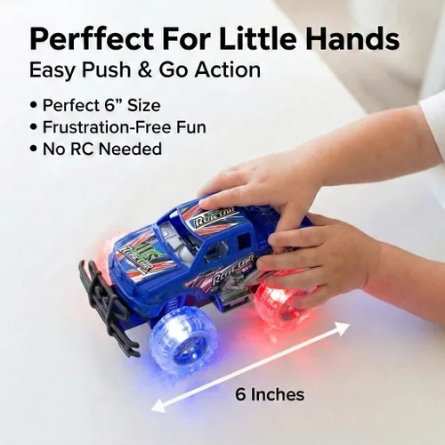 Miniatura 4 de ArtCreativity Camiones monstruo iluminados para niños y niñas, juego de 4 camiones de juguete, camiones monstruo para niños de 3, 4, 5, 6, 7, 8