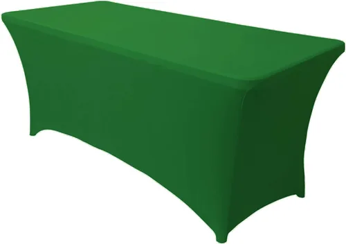 Miniatura 82 de Obstal Funda de mesa de elastano elástica de 4 pies para mesas plegables estándar, paquete de 2 manteles rectangulares universales ajustables
