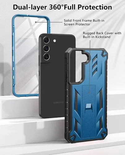 Miniatura 2 de SOiOS Funda protectora para Samsung Galaxy S22: protección de grado militar a prueba de caídas con soporte Resistente a prueba de golpes TPU mate
