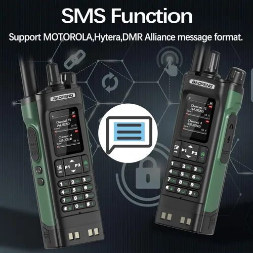 Miniatura 8 de Radio de Mano BAOFENG DM32 DMR Radio Portátil Recargable Walkie Talkies de Largo Alcance DM32UV 5RM Radio de Dos Vías NOAA Radio del Clima