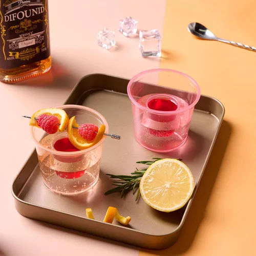 Miniatura 3 de JOLLY CHEF 100 vasos de bombardero desechables de plástico de color, altamente duraderos y reutilizables, perfectos para tomas de boda, día de San