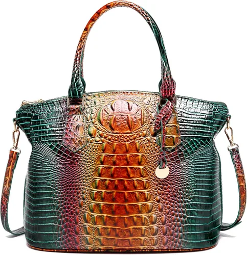 Miniatura 28 de Makcr Joacbv Bolso Satchel para Mujer Bolso Bandolera Largo Elegante Bolso Tote Asa Superior Cuero Vegano Bolsos de Mano para Damas Patrón en Relieve
