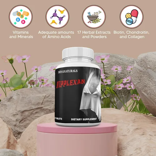 Miniatura 4 de Agrandamiento natural de pezones NIPPLEXAN. Obtén pezones más grandes y senos más llenos: crece pezones redondos, llenos y sensibles. 60 tabletas