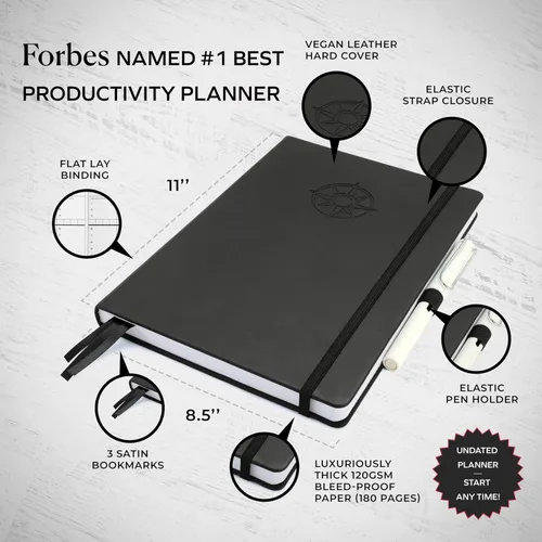 Miniatura 3 de Smart Planner Pro - Planificador diario sin fecha - Agenda grande A4 - Logre objetivos y aumente la productividad con secciones semanales
