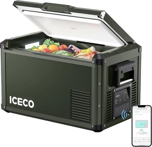 Miniatura 11 de ICECO Refrigerador VL35 ProS de 12 V, congelador portátil de 37 cuartos de galón, refrigerador compacto de metal para automóvil alimentado por
