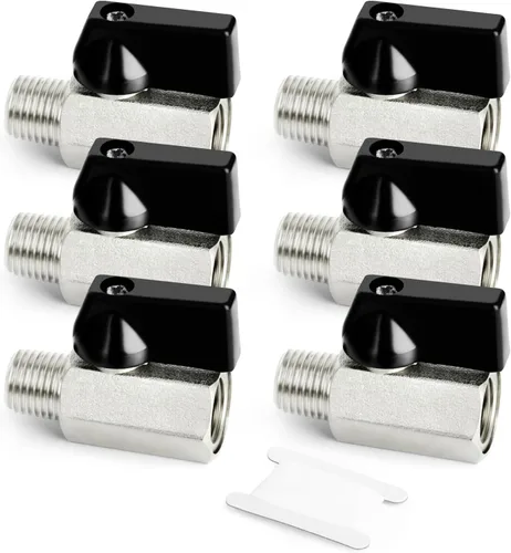Miniatura 11 de GASHER 12PCS Mini Brass Ball Valve Shut Off Switch, 1/2 Inch Female x 1/2 Inch Female Thread Pipe Fitting
