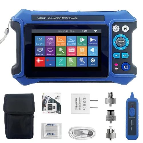 Miniatura 11 de Pruebador de Fibra Óptica OTDR Mini-Pro SM 1310/1550nm con Mapa de Eventos. Probador Multifunción OPM, OLS, RJ45, VFL. Rango de Prueba 10m-60km