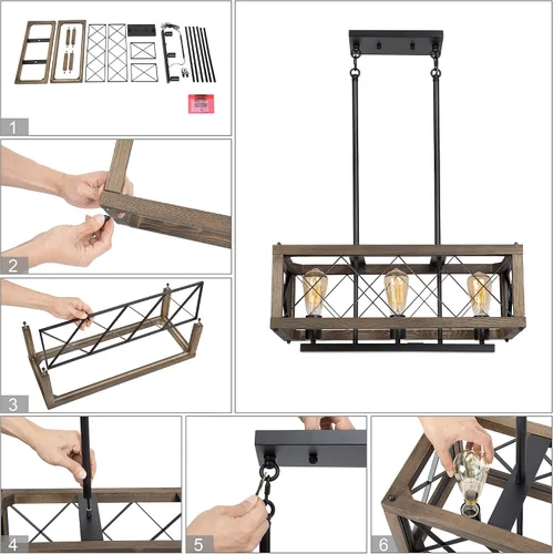 Miniatura 9 de Candelabro para comedor de casa de campo.