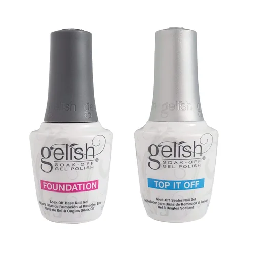 Gelish Dynamic Duo - Esmalte de uñas de gel Soak Off - Base de base y sellador superior