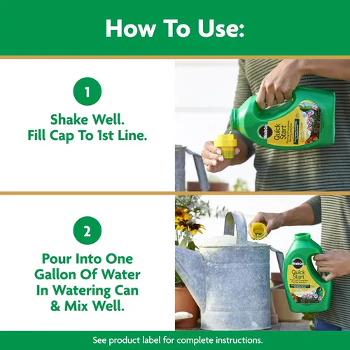 Miniatura 6 de Miracle-Gro Solución de inicio rápido para plantar y trasplante, para plantas de flores y vegetales, mezcla concentrada con agua, 48 onzas.