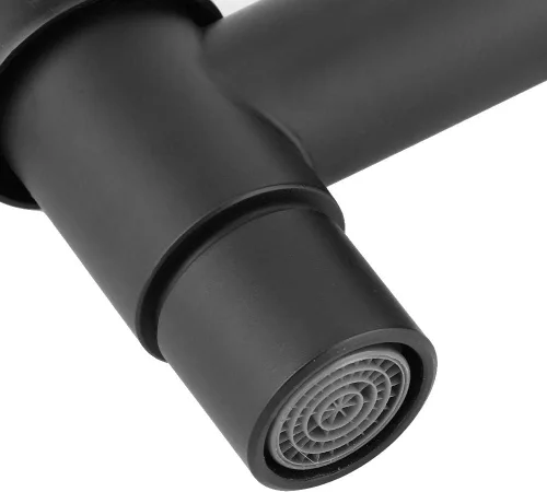 Miniatura 7 de Fdit Grifo frío de acero inoxidable de 2 pulgadas, color negro, para piscina, grifo de agua, grifo de lavadora, grifo montado en la pared