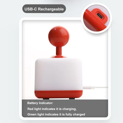Miniatura 5 de Luz nocturna para cuarto de bebé, lámpara nocturna con interruptor de palanca para dormitorio, lámparas recargables por USB, 2 modos de luz, juguete