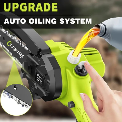 Miniatura 3 de CEEPUY Mini Motosierra Inalámbrica, [2025 Mejorada] Sierra Eléctrica Regalos para Hombres Papá Esposo Jardinero, Gadgets Geniales para Hombres 2025