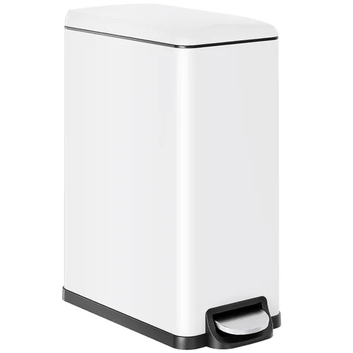 Miniatura 11 de Arlopu Basurero delgado de cocina de 13.2 galones con tapa, cubo de basura de acero inoxidable de 50 L, cubo de basura grande para cocina, cubo