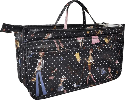 Miniatura 9 de Bolso de mano estilo cartera de Vercord para mujer con organizador incorporado, estampado bien definido, con manijas y cremallera, tamaño 2
