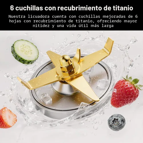 Miniatura 8 de Batidora de encimera Pro 2000W, licuadora profesional de alta velocidad con potente motor sin escobillas, 25 velocidades, 68 onzas, licuadora