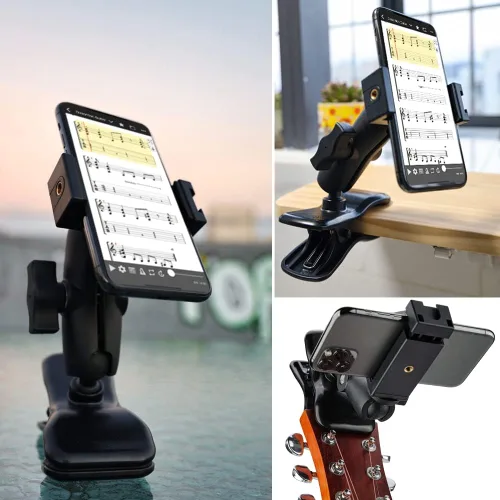 Miniatura 8 de Soporte para teléfono de guitarra, soporte de cámara de acción para guitarra