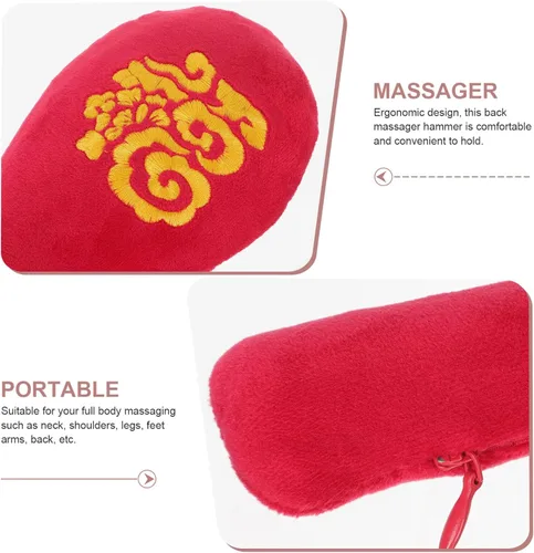 Miniatura 4 de Beaupretty Martillo de bola de masaje, cuerpo de mano, palillo de masaje manual, palillo masajeador para músculos, espalda, hombros, cuello, piernas